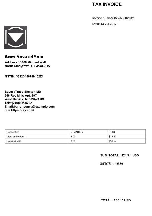 FATURA test invoice from layout 2 (Template2_Instance176.jpg)